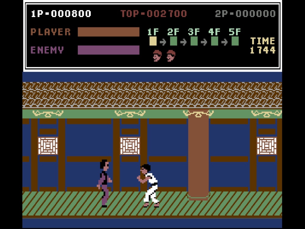 Gameplay of Kung-Fu Master for Commodore 64